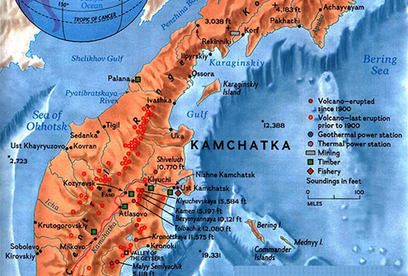 Kamchatka is located just west of the Aleutian Islands. (Photo: The Lost Worlds)