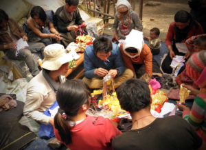 Villagers reinvigorated old textile techniques and are now selling their hand-made products at local markets.